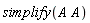 simplify(A*A)
