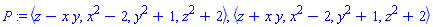 POLYNOMIALIDEAL(z-x*y, x^2-2, y^2+1, z^2+2, variables = {x, y, z}, characteristic = 0, known_groebner_bases = (table( [( plex(z, y, x) ) = [[1, x^2, x^2-2], [1, y^2, y^2+1], [1, z, z-x*y]] ] ))), POLYNOMIALIDEAL(z+x*y, x^2-2, y^2+1, z^2+2, variables = {x, y, z}, characteristic = 0, known_groebner_bases = (table( [( plex(z, y, x) ) = [[1, x^2, x^2-2], [1, y^2, y^2+1], [1, z, z+x*y]] ] )))
