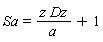 Sa = z*Dz/a+1
