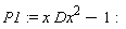 P1 := x*Dx^2-1: