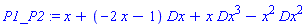 x+(-2*x-1)*Dx+x*Dx^3-x^2*Dx^2