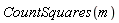 CountSquares(m)