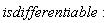 isdifferentiable: