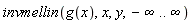 invmellin(g(x), x, y, -infinity .. infinity)