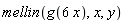 mellin(g(6*x), x, y)