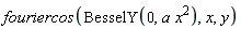 fouriercos(BesselY(0, a*x^2), x, y)