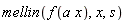 mellin(f(a*x), x, s)