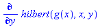 diff(hilbert(g(x), x, y), y)