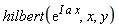 hilbert(exp(I*a*x), x, y)