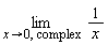 (lim) (1)/(x)
