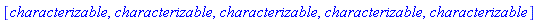 [characterizable, characterizable, characterizable, characterizable, characterizable]