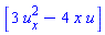 [3*u[x]^2-4*x*u[]]