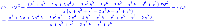 DF^3+(b^3+x^3+2*b+3*x^4*b-3*x^2*b^2-3*x^4+3*b^2-x^3*b-x^6+x^5)*DF^2/(x*(b+b^2+x^2-2*x^2*b-x^3+x^4))-x*DF-(b^3+3*b+3*x^4*b-3*x^2*b^2-2*x^4+4*b^2-x^3*b-x^6+x^5+x^2-2*x^2*b)/(b+b^2+x^2-2*x^2*b-x^3+x^4)