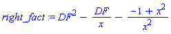 DF^2-DF/x-(-1+x^2)/x^2