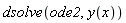 dsolve(ode2, y(x))