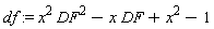 df := x^2*DF^2-x*DF+x^2-1