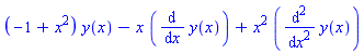 (-1+x^2)*y(x)-x*(diff(y(x), x))+x^2*(diff(diff(y(x), x), x))