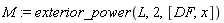 M := exterior_power(L, 2, [DF, x])