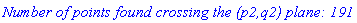 `Number of points found crossing the (p2,q2) plane: 191`