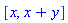 [x, x+y]