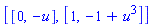 [[0, -u], [1, -1+u^3]]