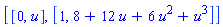 [[0, u], [1, 8+12*u+6*u^2+u^3]]