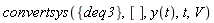 convertsys({deq3}, [], y(t), t, V)