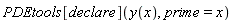 PDEtools[declare](y(x), prime = x)