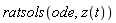 ratsols(ode, z(t))