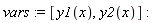 vars := [y1(x), y2(x)]