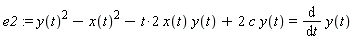 e2 := y(t)^2-x(t)^2-2*t*x(t)*y(t)+2*c*y(t) = diff(y(t), t)
