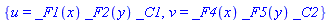 {u = _F1(x)*_F2(y)*_C1, v = _F4(x)*_F5(y)*_C2}