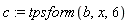 c := tpsform(b, x, 6)