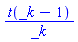 t(_k-1)/_k