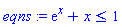 exp(x)+x <= 1