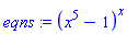 (x^5-1)^x