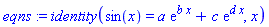 identity(sin(x) = a*exp(b*x)+c*exp(d*x), x)