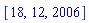 [18, 12, 2006]