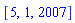[5, 1, 2007]