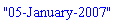 "05-January-2007"