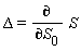 Delta = diff(S, S[0])