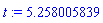 t := 5.258005839