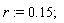 r := .15