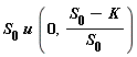 S[0]*u*(0, (S[0]-K)/S[0])