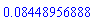 0.8448956888e-1