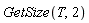 GetSize(T, 2)