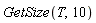 GetSize(T, 10)