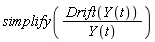 simplify(Drift(Y(t))/Y(t))