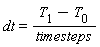 dt = (T[1]-T[0])/timesteps