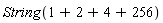 String(1+2+4+256)